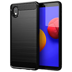 Silicone Candy Rubber TPU Line Soft Case Cover for Samsung Galaxy M01 Core Black