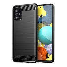 Silicone Candy Rubber TPU Line Soft Case Cover for Samsung Galaxy M40S Black