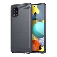 Silicone Candy Rubber TPU Line Soft Case Cover for Samsung Galaxy M40S Gray