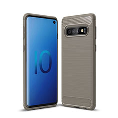 Silicone Candy Rubber TPU Line Soft Case Cover for Samsung Galaxy S10 5G Gray