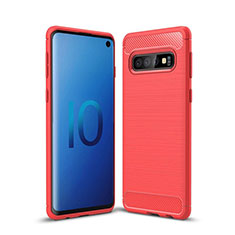 Silicone Candy Rubber TPU Line Soft Case Cover for Samsung Galaxy S10 5G Red