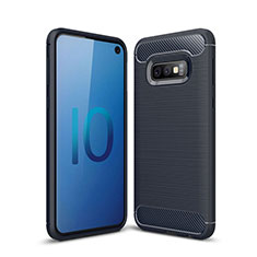 Silicone Candy Rubber TPU Line Soft Case Cover for Samsung Galaxy S10e Blue