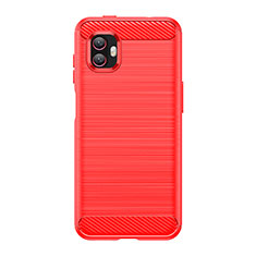 Silicone Candy Rubber TPU Line Soft Case Cover for Samsung Galaxy XCover 6 Pro 5G Red