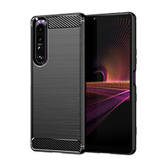 Silicone Candy Rubber TPU Line Soft Case Cover for Sony Xperia 1 III Black