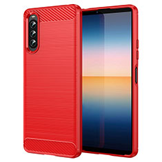 Silicone Candy Rubber TPU Line Soft Case Cover for Sony Xperia 10 IV Red