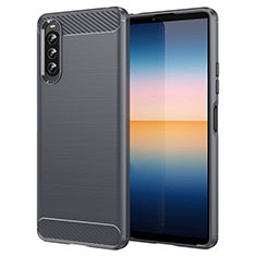 Silicone Candy Rubber TPU Line Soft Case Cover for Sony Xperia 10 V Gray