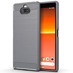 Silicone Candy Rubber TPU Line Soft Case Cover for Sony Xperia 8 Gray