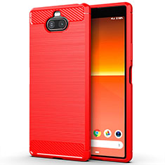 Silicone Candy Rubber TPU Line Soft Case Cover for Sony Xperia 8 Lite Red