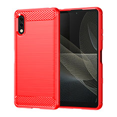 Silicone Candy Rubber TPU Line Soft Case Cover for Sony Xperia Ace II Red