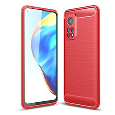 Silicone Candy Rubber TPU Line Soft Case Cover for Xiaomi Mi 10T 5G Red