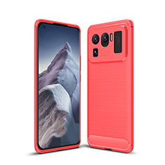 Silicone Candy Rubber TPU Line Soft Case Cover for Xiaomi Mi 11 Ultra 5G Red