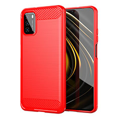 Silicone Candy Rubber TPU Line Soft Case Cover for Xiaomi Poco M3 Red