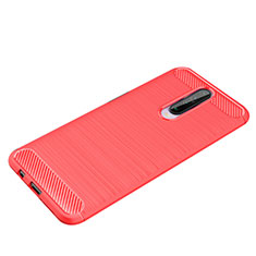 Silicone Candy Rubber TPU Line Soft Case Cover for Xiaomi Poco X2 Red