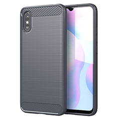 Silicone Candy Rubber TPU Line Soft Case Cover for Xiaomi Redmi 9AT Gray