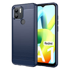 Silicone Candy Rubber TPU Line Soft Case Cover for Xiaomi Redmi A1 Blue