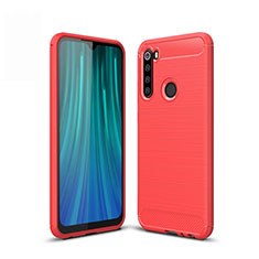 Silicone Candy Rubber TPU Line Soft Case Cover for Xiaomi Redmi Note 8 (2021) Red