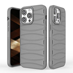 Silicone Candy Rubber TPU Line Soft Case Cover KC1 for Apple iPhone 13 Pro Max Gray
