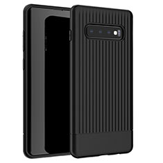 Silicone Candy Rubber TPU Line Soft Case Cover L01 for Samsung Galaxy S10 Black