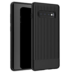 Silicone Candy Rubber TPU Line Soft Case Cover L01 for Samsung Galaxy S10 Plus Black