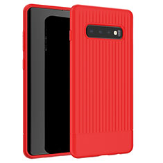 Silicone Candy Rubber TPU Line Soft Case Cover L01 for Samsung Galaxy S10 Plus Red