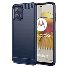 Silicone Candy Rubber TPU Line Soft Case Cover MF1 for Motorola Moto G73 5G Blue