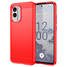 Silicone Candy Rubber TPU Line Soft Case Cover MF1 for Nokia X30 5G Red