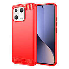 Silicone Candy Rubber TPU Line Soft Case Cover MF1 for Xiaomi Mi 13 5G Red