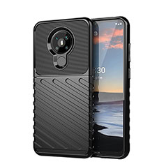 Silicone Candy Rubber TPU Line Soft Case Cover S01 for Nokia 5.3 Black