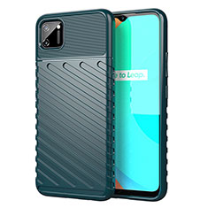 Silicone Candy Rubber TPU Line Soft Case Cover S01 for Realme C11 Green