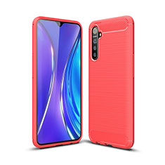 Silicone Candy Rubber TPU Line Soft Case Cover S01 for Realme X2 Red