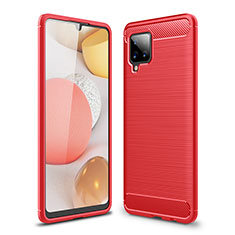 Silicone Candy Rubber TPU Line Soft Case Cover WL1 for Samsung Galaxy A42 5G Red