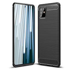Silicone Candy Rubber TPU Line Soft Case Cover WL1 for Samsung Galaxy A81 Black