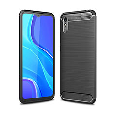 Silicone Candy Rubber TPU Line Soft Case Cover WL1 for Xiaomi Redmi 9AT Black