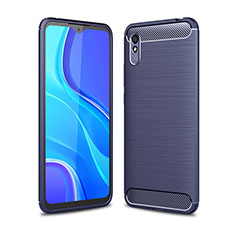 Silicone Candy Rubber TPU Line Soft Case Cover WL1 for Xiaomi Redmi 9AT Blue