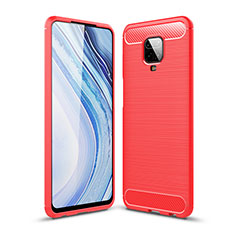 Silicone Candy Rubber TPU Line Soft Case Cover WL1 for Xiaomi Redmi Note 9 Pro Red