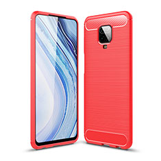 Silicone Candy Rubber TPU Line Soft Case Cover WL1 for Xiaomi Redmi Note 9S Red