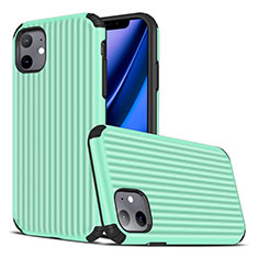 Silicone Candy Rubber TPU Line Soft Case Cover Z01 for Apple iPhone 11 Cyan