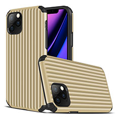 Silicone Candy Rubber TPU Line Soft Case Cover Z01 for Apple iPhone 11 Pro Max Gold