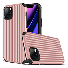 Silicone Candy Rubber TPU Line Soft Case Cover Z01 for Apple iPhone 11 Pro Max Rose Gold