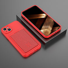 Silicone Candy Rubber TPU Soft Case Cover KC1 for Apple iPhone 13 Red