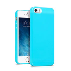 Silicone Candy Rubber TPU Soft Case for Apple iPhone SE Sky Blue