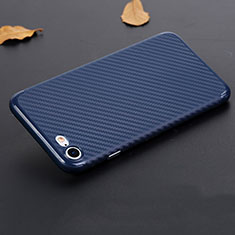 Silicone Candy Rubber TPU Twill Soft Case B02 for Apple iPhone 8 Blue