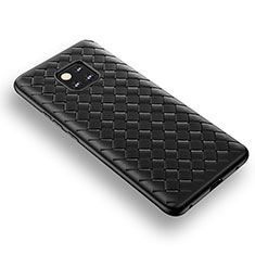Silicone Candy Rubber TPU Twill Soft Case B02 for Huawei Mate 20 Pro Black