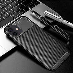 Silicone Candy Rubber TPU Twill Soft Case Cover for Apple iPhone 12 Black
