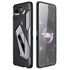Silicone Candy Rubber TPU Twill Soft Case Cover for Asus ROG Phone 5 Ultimate Black