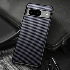 Silicone Candy Rubber TPU Twill Soft Case Cover for Google Pixel 8 5G Black