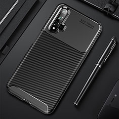 Silicone Candy Rubber TPU Twill Soft Case Cover for Huawei Honor 20 Black