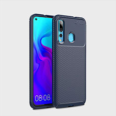 Silicone Candy Rubber TPU Twill Soft Case Cover for Huawei Nova 4 Blue