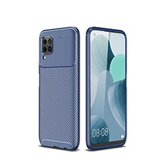 Silicone Candy Rubber TPU Twill Soft Case Cover for Huawei Nova 7i Blue