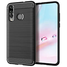 Silicone Candy Rubber TPU Twill Soft Case Cover for Huawei P30 Lite Black